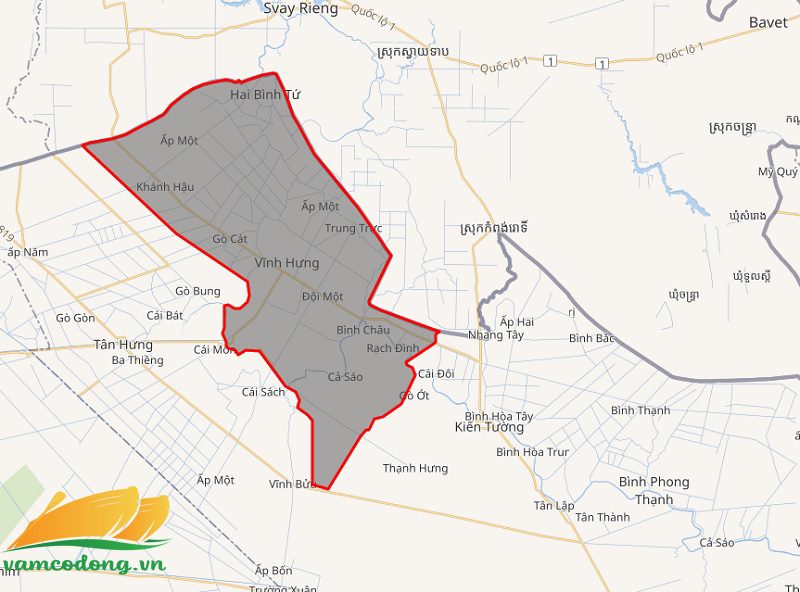 Bản đồ Quy hoạch sử dụng đất huyện Vĩnh Hưng, tỉnh Long An năm 2025